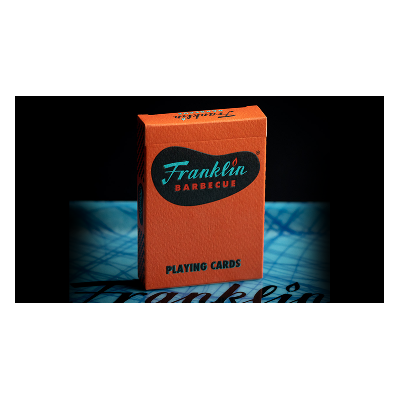 FRANKLIN BBQ CLASSIC ORANGE PLAYING CARDS wwww.magiedirecte.com