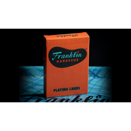 FRANKLIN BBQ CLASSIC ORANGE PLAYING CARDS wwww.magiedirecte.com