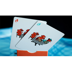 FRANKLIN BBQ CLASSIC ORANGE PLAYING CARDS wwww.magiedirecte.com