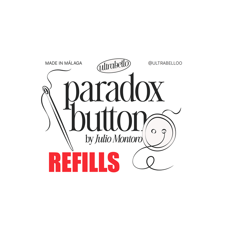 Paradox Button Refill (10 buttons + 1 envelope) by Julio Montoro and Ultrabello wwww.magiedirecte.com