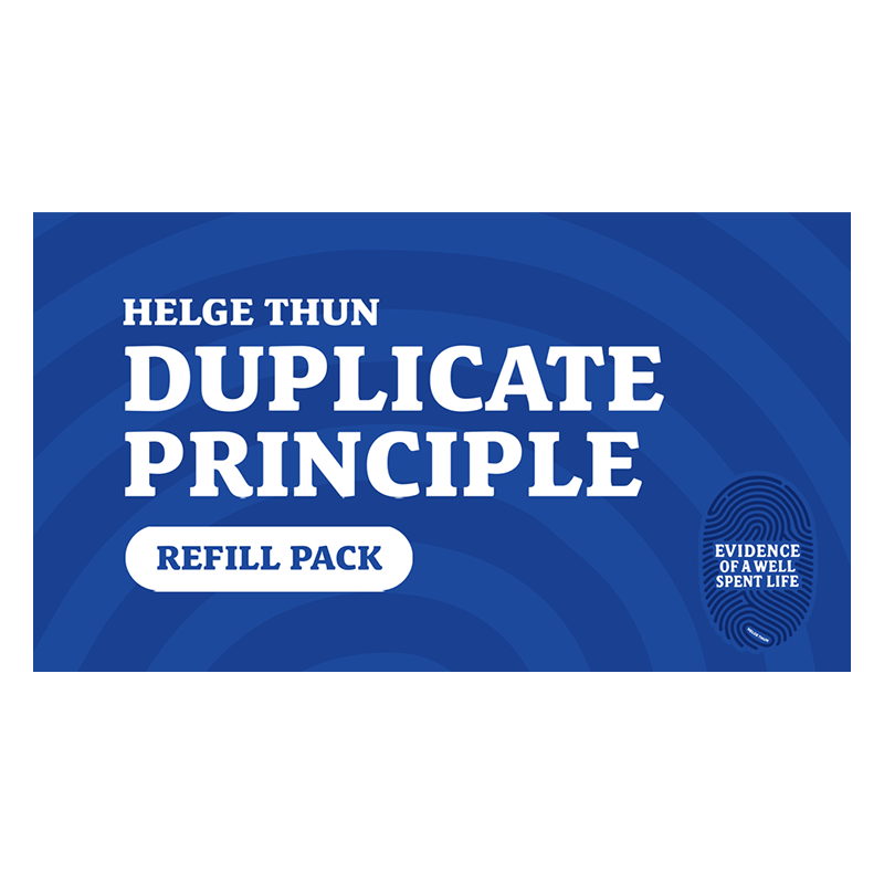 Evidence of a Well Spent Life - Duplicate Principle Cards by Helge Thun wwww.magiedirecte.com