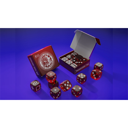 Forcing Dice Set by IARVEL Magic (Transparent Red) wwww.magiedirecte.com