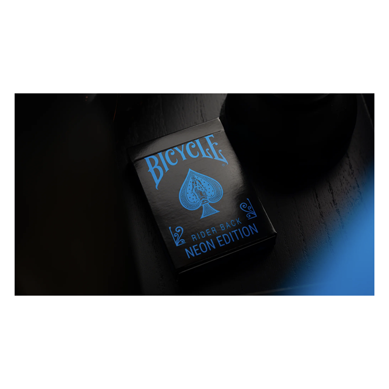 Bicycle Cool Blue Neon Rider Back Playing Cards wwww.magiedirecte.com