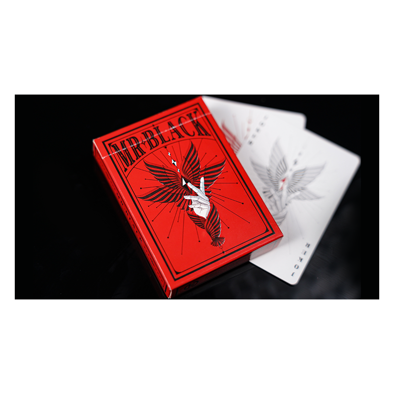 Mr. Black V1 (Red) Playing Cards wwww.magiedirecte.com