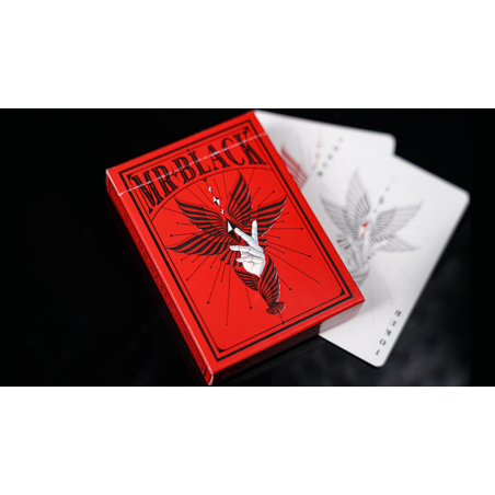 Mr. Black V1 (Red) Playing Cards wwww.magiedirecte.com