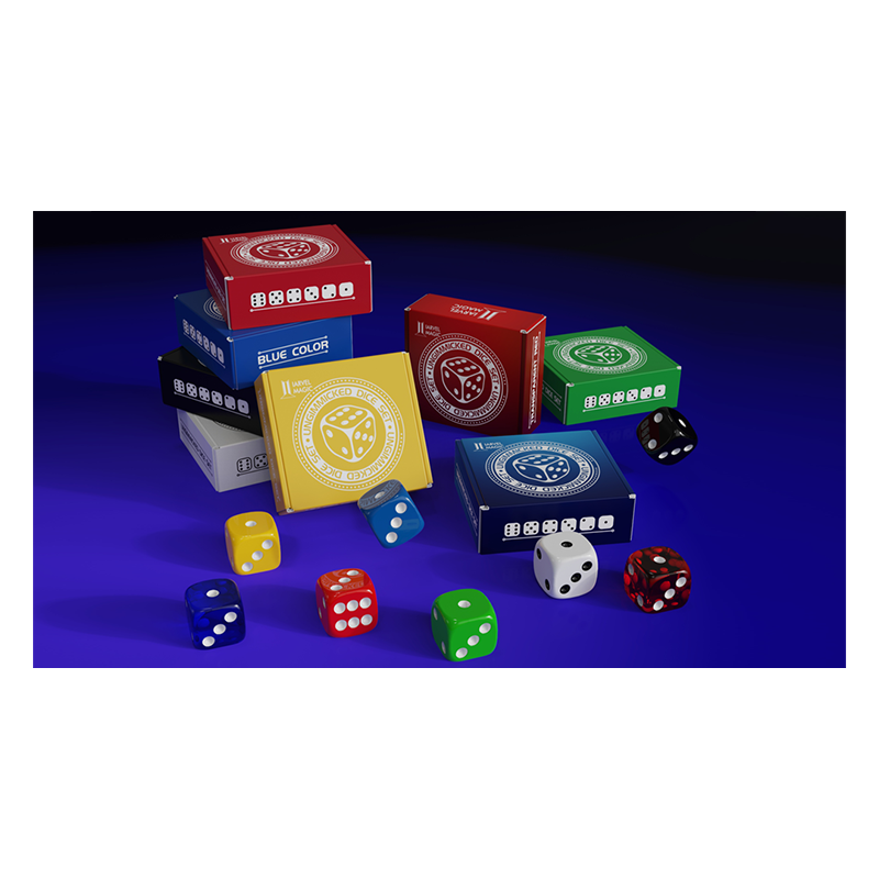 Regular Dice Set (9 Normal Dice) by IARVEL Magic (Transparent Red) wwww.magiedirecte.com