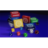 Regular Dice Set (9 Normal Dice) by IARVEL Magic (Transparent Red) wwww.magiedirecte.com