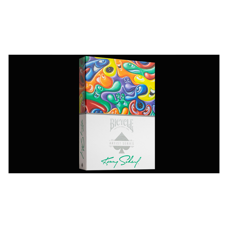 Bicycle Kenny Scharf Purple/Orange Box Set by US Playing Cards wwww.magiedirecte.com
