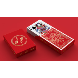 Red Roses Gold Foil Playing Cards (Fully Marked) wwww.magiedirecte.com