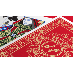 Red Roses Gold Foil Playing Cards (Fully Marked) wwww.magiedirecte.com