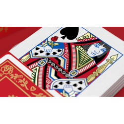 Red Roses Gold Foil Playing Cards (Fully Marked) wwww.magiedirecte.com