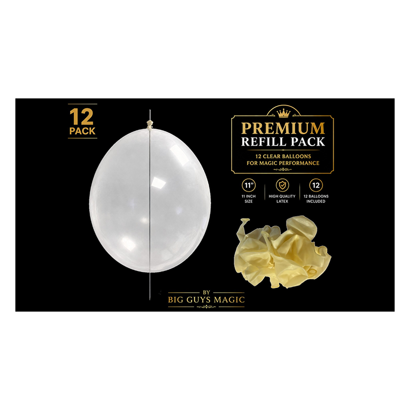 Needle Through Balloon Refill Pack (12 Count) by Big Guy's Magic wwww.magiedirecte.com