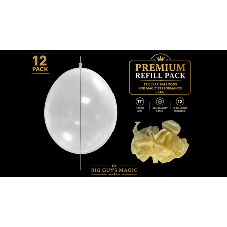 Needle Through Balloon Refill Pack (12 Count) by Big Guy's Magic wwww.magiedirecte.com