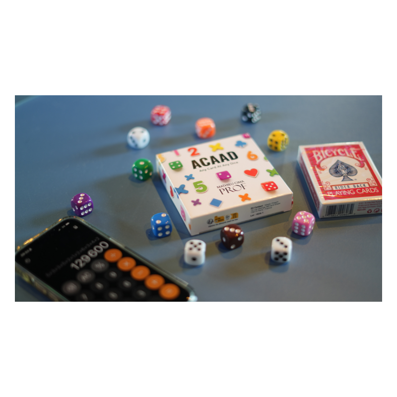 ACAAD - Any Card at Any Dice by Mathieu Cima (Red) wwww.magiedirecte.com