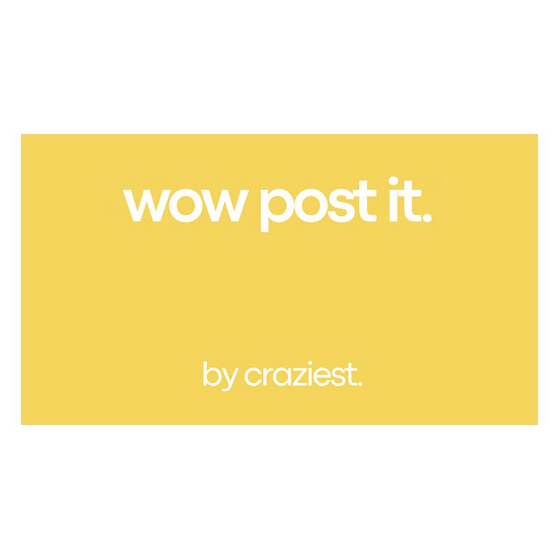 WOW Post-it by Craziest wwww.magiedirecte.com
