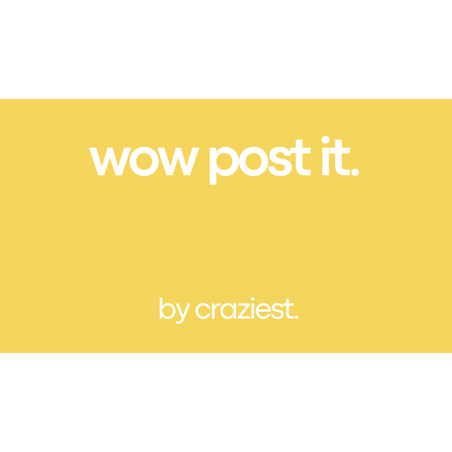 WOW Post-it by Craziest wwww.magiedirecte.com