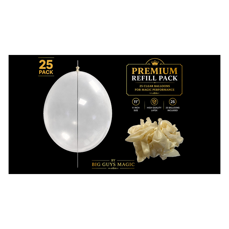 Needle Through Balloon Refill Pack (25 Count) by Big Guy's Magic wwww.magiedirecte.com