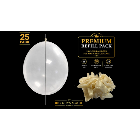 Needle Through Balloon Refill Pack (25 Count) by Big Guy's Magic wwww.magiedirecte.com