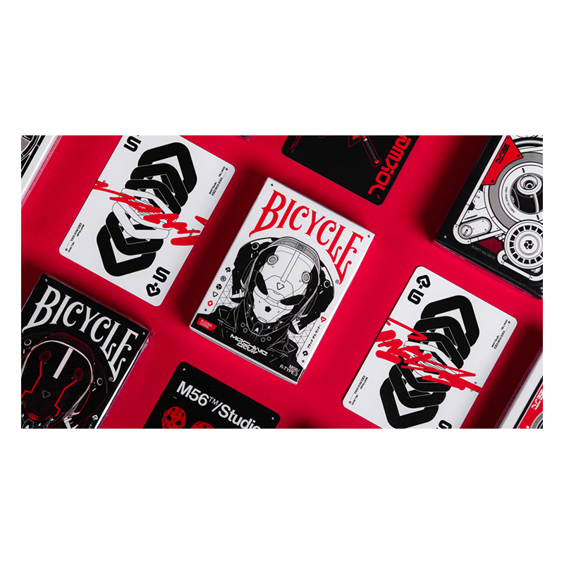 Bicycle Machine56 R-TYPE/3 White Playing Cards by RunIt Decks wwww.magiedirecte.com