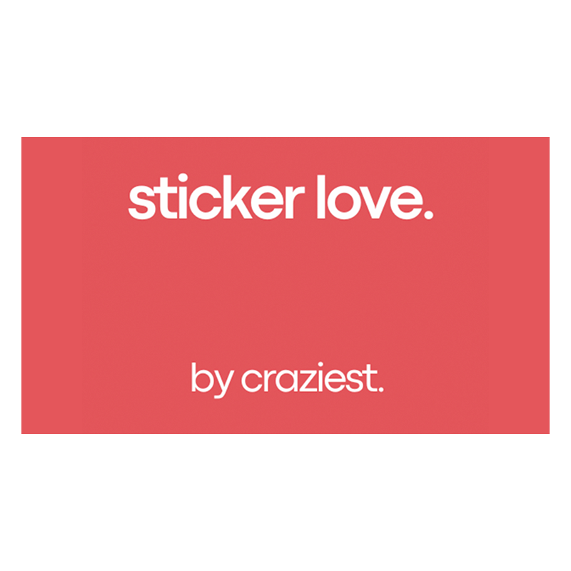 Sticker Love by Craziest wwww.magiedirecte.com