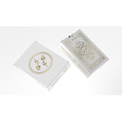 Black Roses White Gold Foil Playing Cards wwww.magiedirecte.com