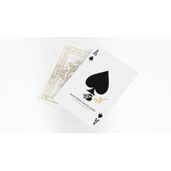 Black Roses White Gold Foil Playing Cards wwww.magiedirecte.com