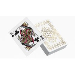 Black Roses White Gold Foil Playing Cards wwww.magiedirecte.com