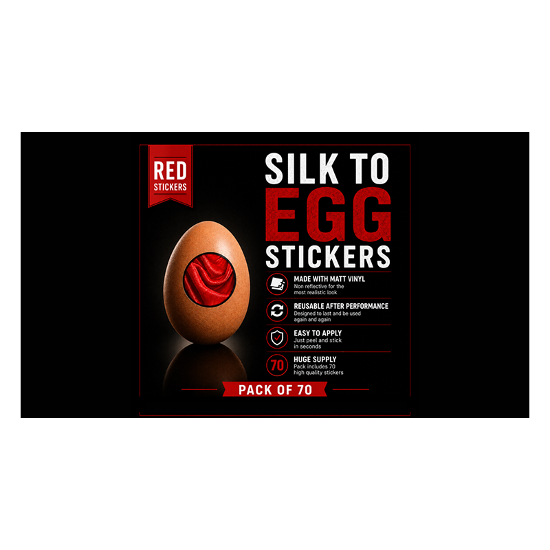 Silk to Egg Stickers (RED) Pack of 70 wwww.magiedirecte.com