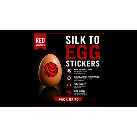 Silk to Egg Stickers (RED) Pack of 70 wwww.magiedirecte.com