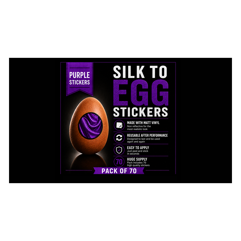 Silk to Egg Stickers (Purple) Pack of 70 wwww.magiedirecte.com