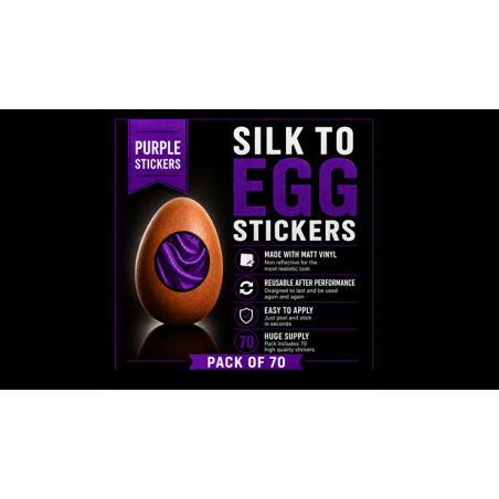 Silk to Egg Stickers (Purple) Pack of 70 wwww.magiedirecte.com