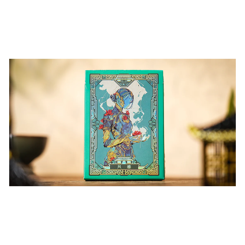 Ancient Relics Culture Playing Card by 52 Muse (Teal) wwww.magiedirecte.com