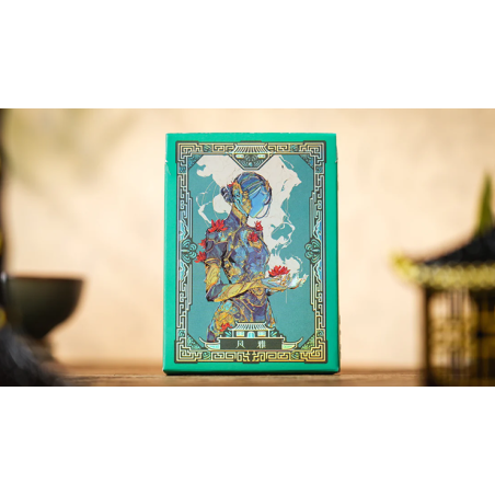 Ancient Relics Culture Playing Card by 52 Muse (Teal) wwww.magiedirecte.com