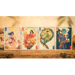 Ancient Relics Culture Playing Card by 52 Muse (Teal) wwww.magiedirecte.com