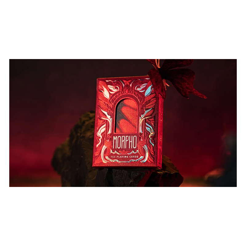 Morpho V2 (Carmine / Red) Playing Cards by TCC Fashion wwww.magiedirecte.com