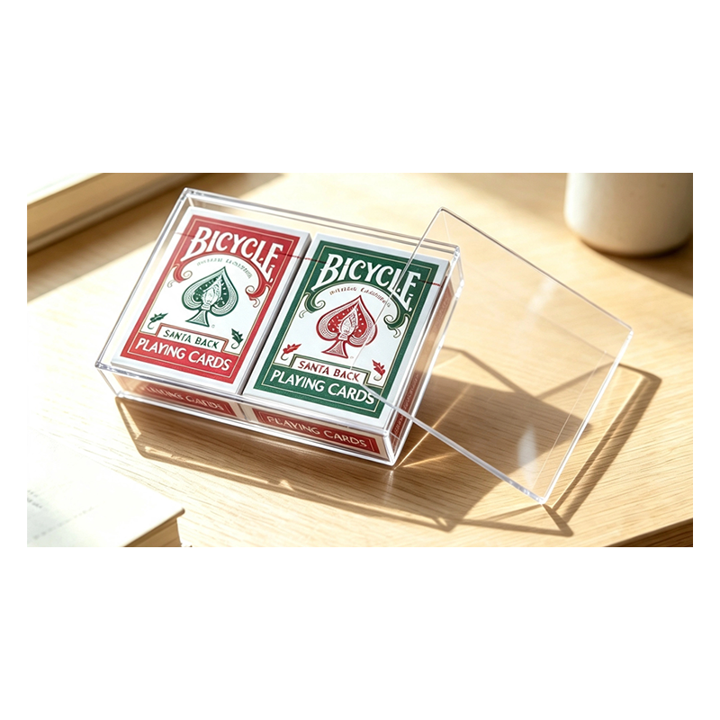 Plexiglass Card Case (2 Deck Case) by MS Magic wwww.magiedirecte.com