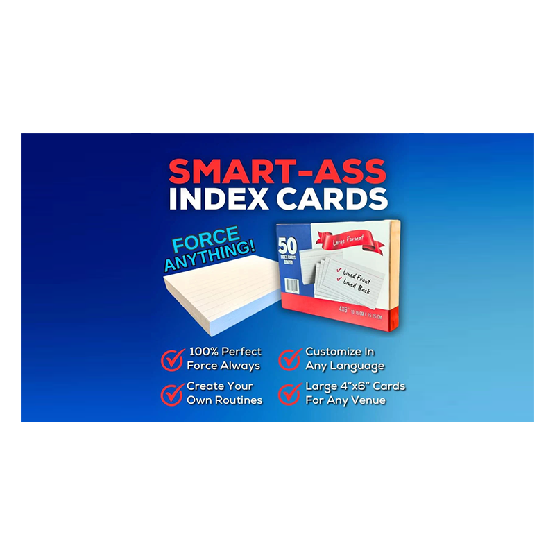 Smart-Ass Index Cards by Bill Abbott wwww.magiedirecte.com