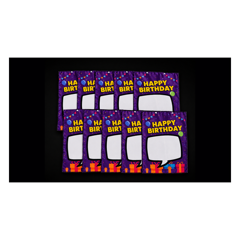 Birthday Silk Surprise REFILL (10 Silks) by PlayTime Magic DEFMA (Purple) wwww.magiedirecte.com