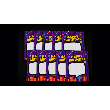 Birthday Silk Surprise REFILL (10 Silks) by PlayTime Magic DEFMA (Purple) wwww.magiedirecte.com