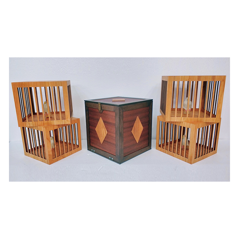 Everything to 4 Dove Cages (Wooden) by Tora Magic - Trick wwww.magiedirecte.com