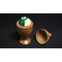 Deluxe Wooden Pool Ball Vase by Merlins Magic - Trick wwww.magiedirecte.com
