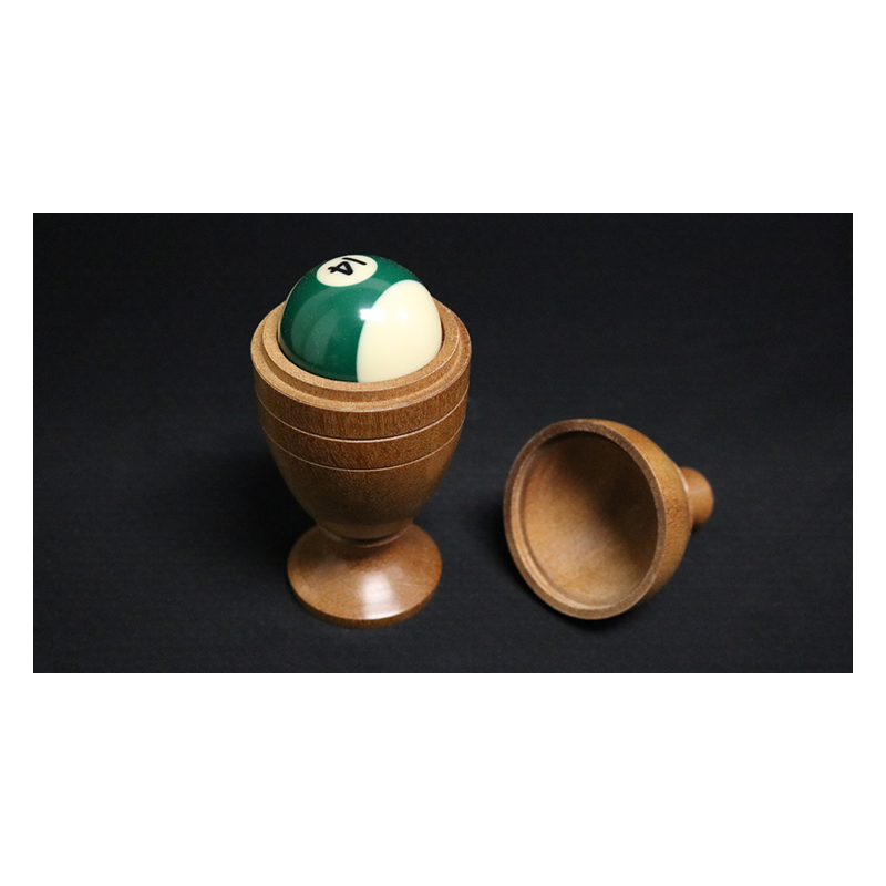 Deluxe Wooden Pool Ball Vase by Merlins Magic - Trick wwww.magiedirecte.com