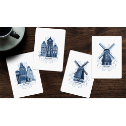 Tulip Playing Cards (Light Blue) by Dutch Card House Company wwww.magiedirecte.com