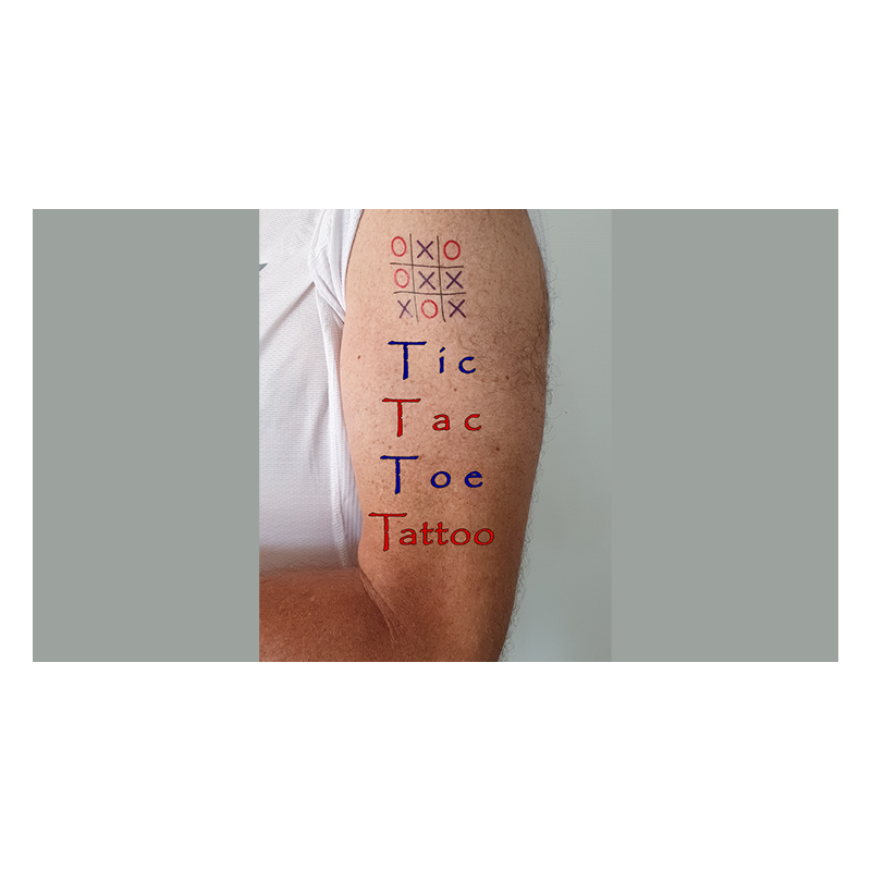 Tic Tac Toe Tattoo by Eran Blizovsky - Tour de magie wwww.magiedirecte.com