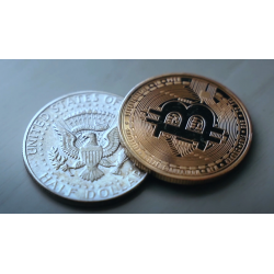 The Bit Coin Silver (3 Gimmicks and Online Instructions) by SansMinds - Trick wwww.magiedirecte.com
