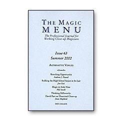 Magic Menu Issue 63 - Book wwww.magiedirecte.com