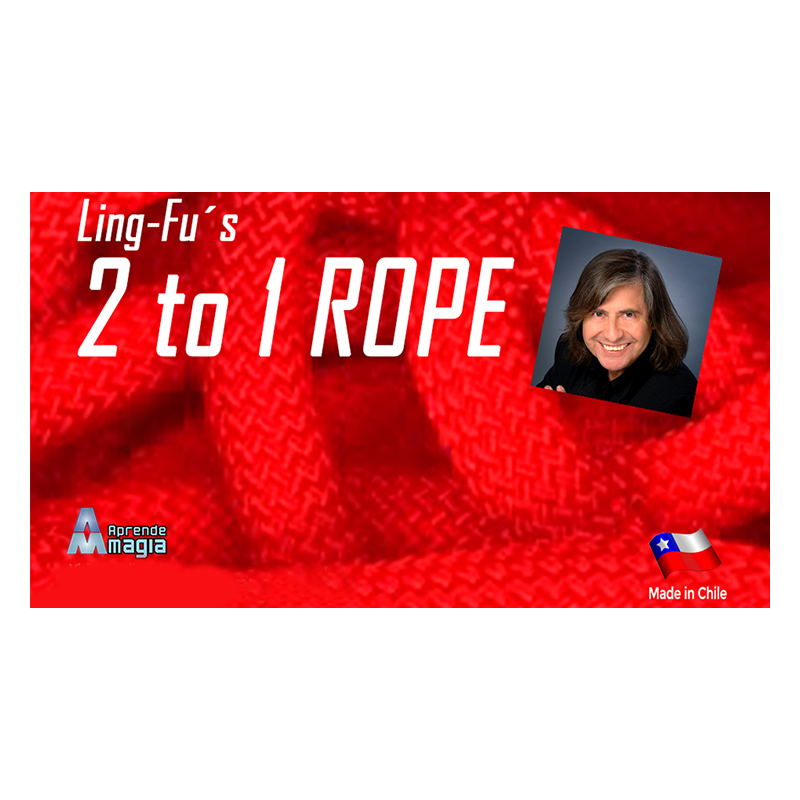 2 TO 1 Rope (Red) by Aprendemagia - Trick wwww.magiedirecte.com