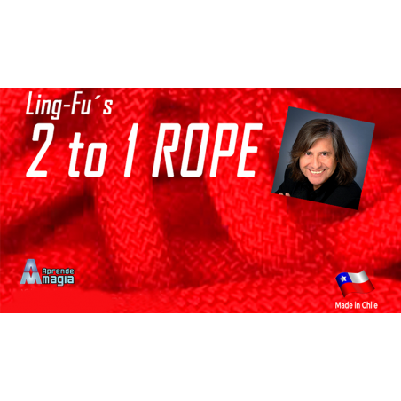 2 TO 1 Rope (Red) by Aprendemagia - Trick wwww.magiedirecte.com