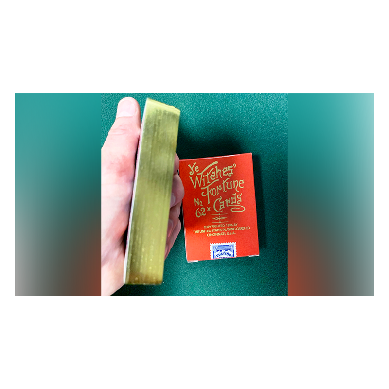 Limited Edition Ye Witches' Gold Gilded Fortune Cards (2 Way Back)(RED BOX) wwww.magiedirecte.com