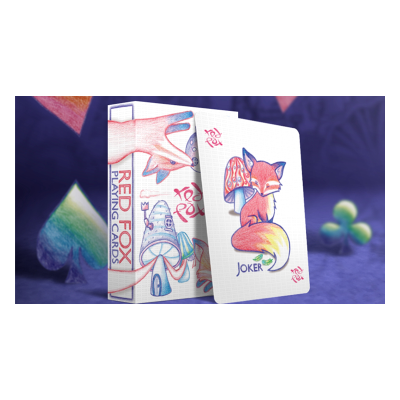 Red Fox Playing Cards (Purple) wwww.magiedirecte.com